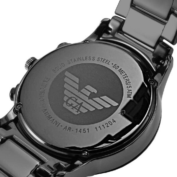 Emporio Armani Ceramica AR1451 Noir Grand Cadran – Image 3