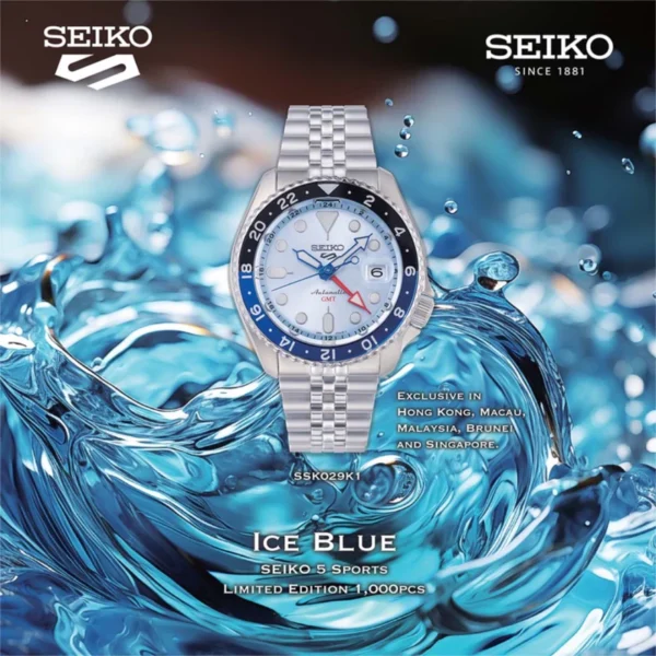 Seiko 5 Sports GMT SSK029K1 - Ice Blue – Image 5