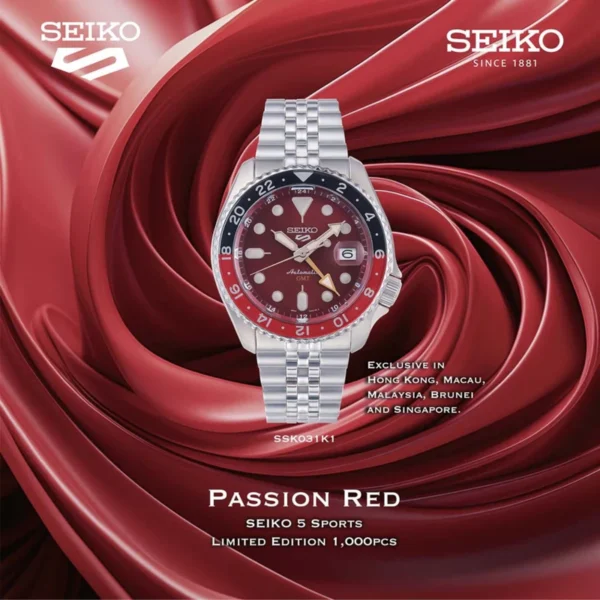 Seiko 5 Sports GMT SSK031K1 - Passion Red – Image 4